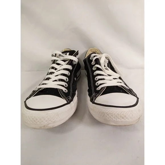 Converse Men's Black White Classic Low Tops Shoes Size Men's 9 - Picture 3 of 12